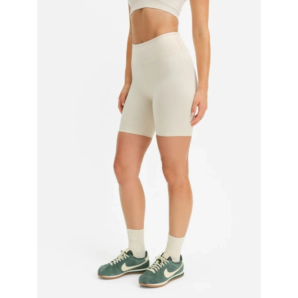 MATE THE LABEL WOMEN'S ORGANIC COTTON BIKER SHORTS NWT BONE SZ S